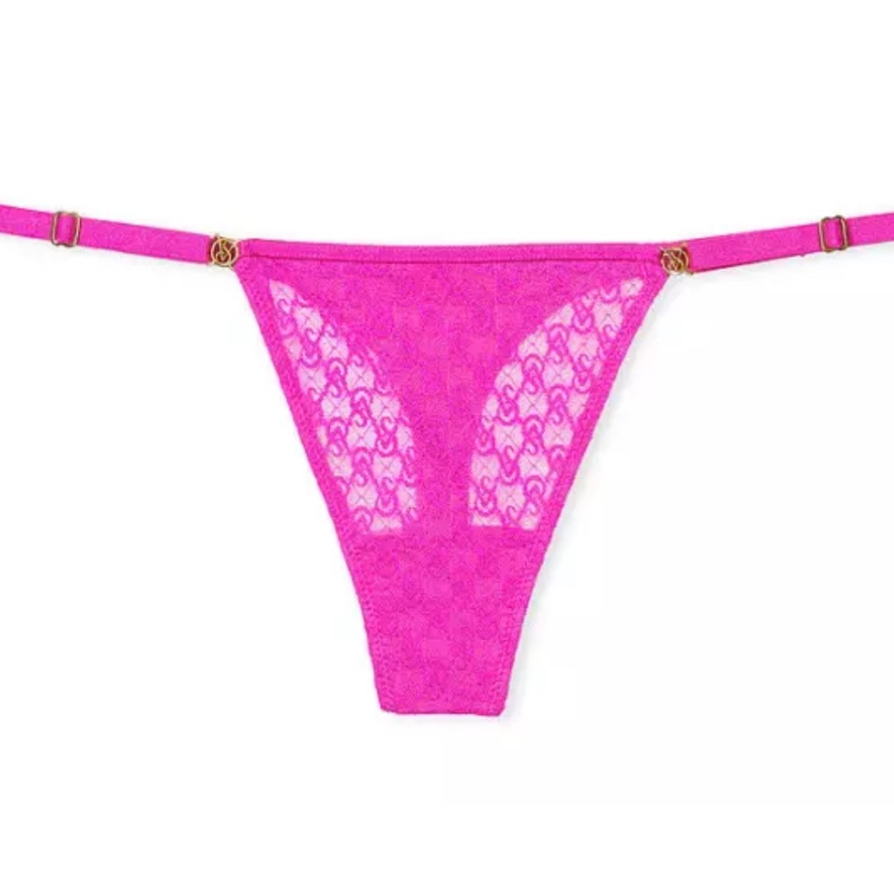 Victoria's Secret Sexy Elegant V-String G-String Skimpy Adjustable Strappy Large